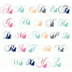 cat fancy monogram alphabet