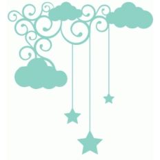 cloud flourish star drop corner