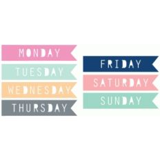 days of the week planner labels