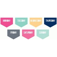 days of the week planner tabs