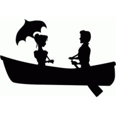 vintage romantic boat ride