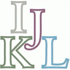 outline alphabet i j k l