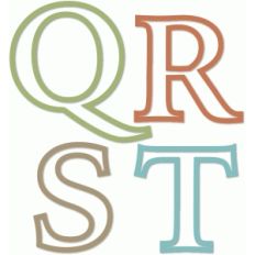 outline alphabet q r s t