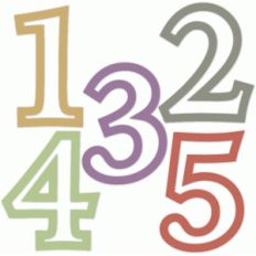 outline numbers 1 2 3 4 5