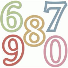 outline numbers 6 7 8 9 0