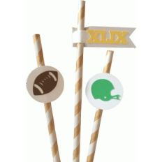 super bowl straw/cupcake toppers