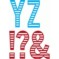 striped letters y-z