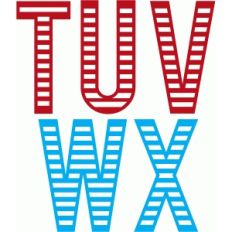 striped letters t - x
