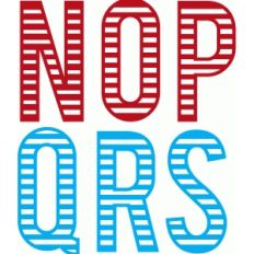 striped letters n - s