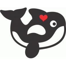 cute orca whale love