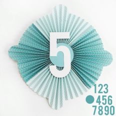 number decorative party accordion