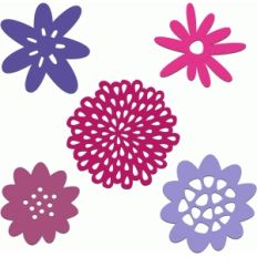 set of flowers