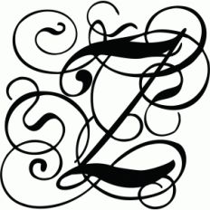 calligraphy flourish monogram z