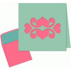 mini heart a flourish heart card