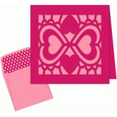 lacey heart fold over card