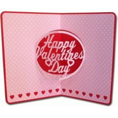 happy valentine's day pop-up card