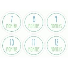 month stickers 7-12 blue