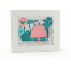 5x7 birthday shadow box card