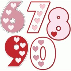 hearts numbers 6 7 8 9 0