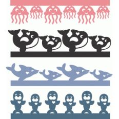 cute seafloor borders set 5