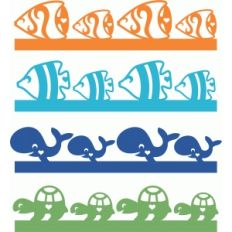 cute seafloor borders set 6