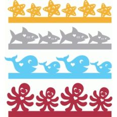 cute seafloor borders set 8