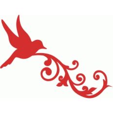 happy bird flourish