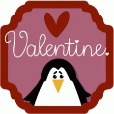 valentine penguin print and cut