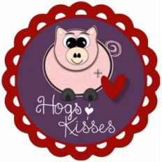 hogs and kisses print and cut valentine