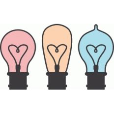 light bulbs vintage heart