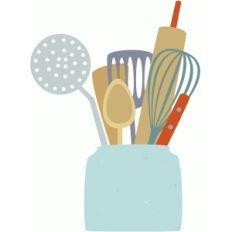 jar of cooking utensils