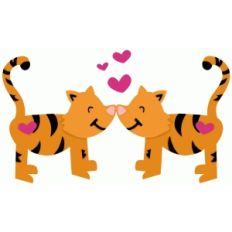 kissing tigers