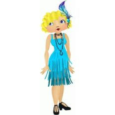 retro flapper girl