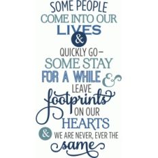 some people leave footprints on heart phrase