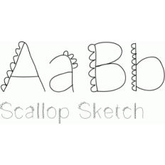 scallop sketch font