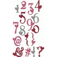 heart valentine alphabet - numbers punctuation