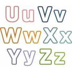 outline block letters u-z