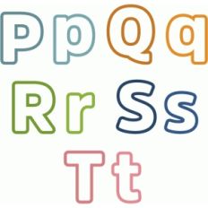 outline block letters p-t