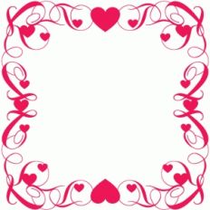 fancy heart square frame