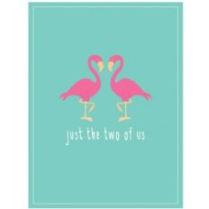 flamingo couple journaling card