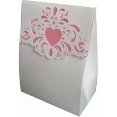 heart flourish fold over bag