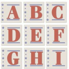 americana nested alphabet a-i