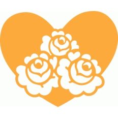 rose bunch heart