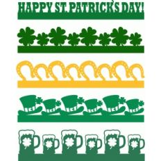happy st patricks day borders set