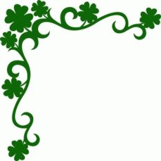 shamrock st patricks day corner