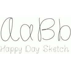 happy day sketch font