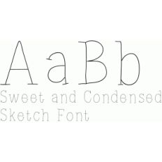 sweet and condensed sketch font
