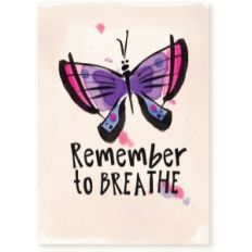 remember to breathe watercolor butterfly