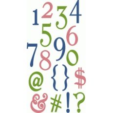 fancy curl alphabet - punctuation and numbers