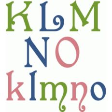 fancy curl alphabet k-o